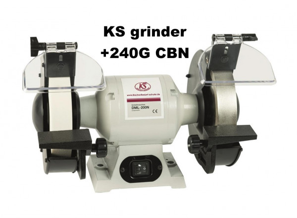 8" slow grinder with 240G CBN wheel